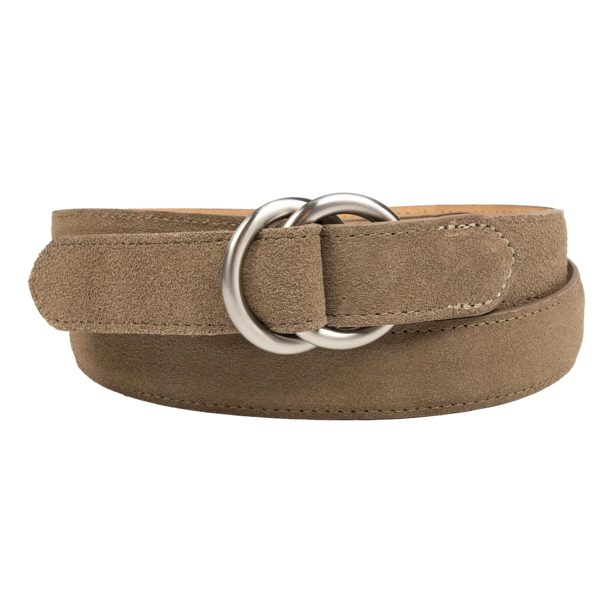Suede Calfskin Belt with O-Ring Buckle - Image 2