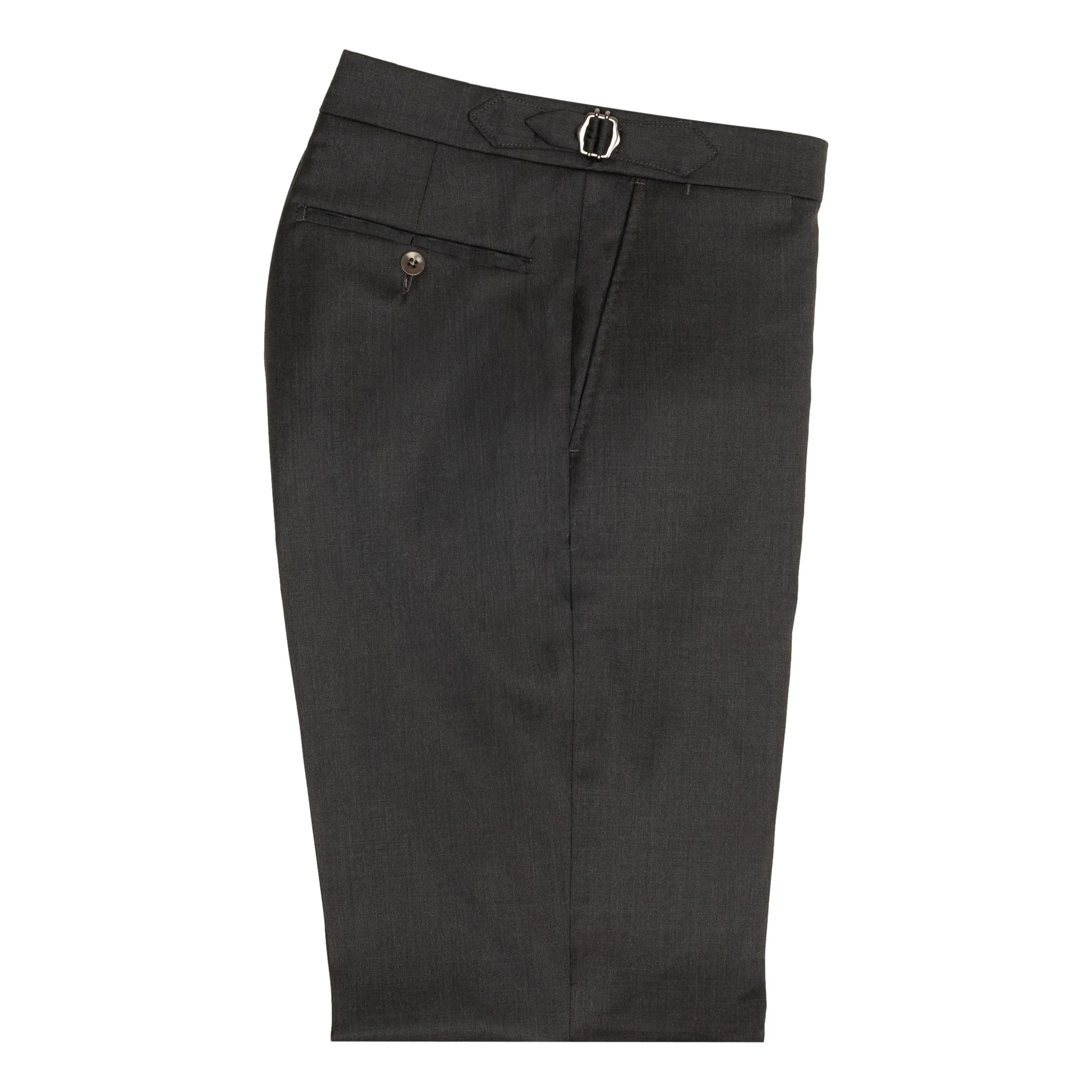 Super 130's Cambridge Fit Dress Trouser with Side Buckle - Image 2