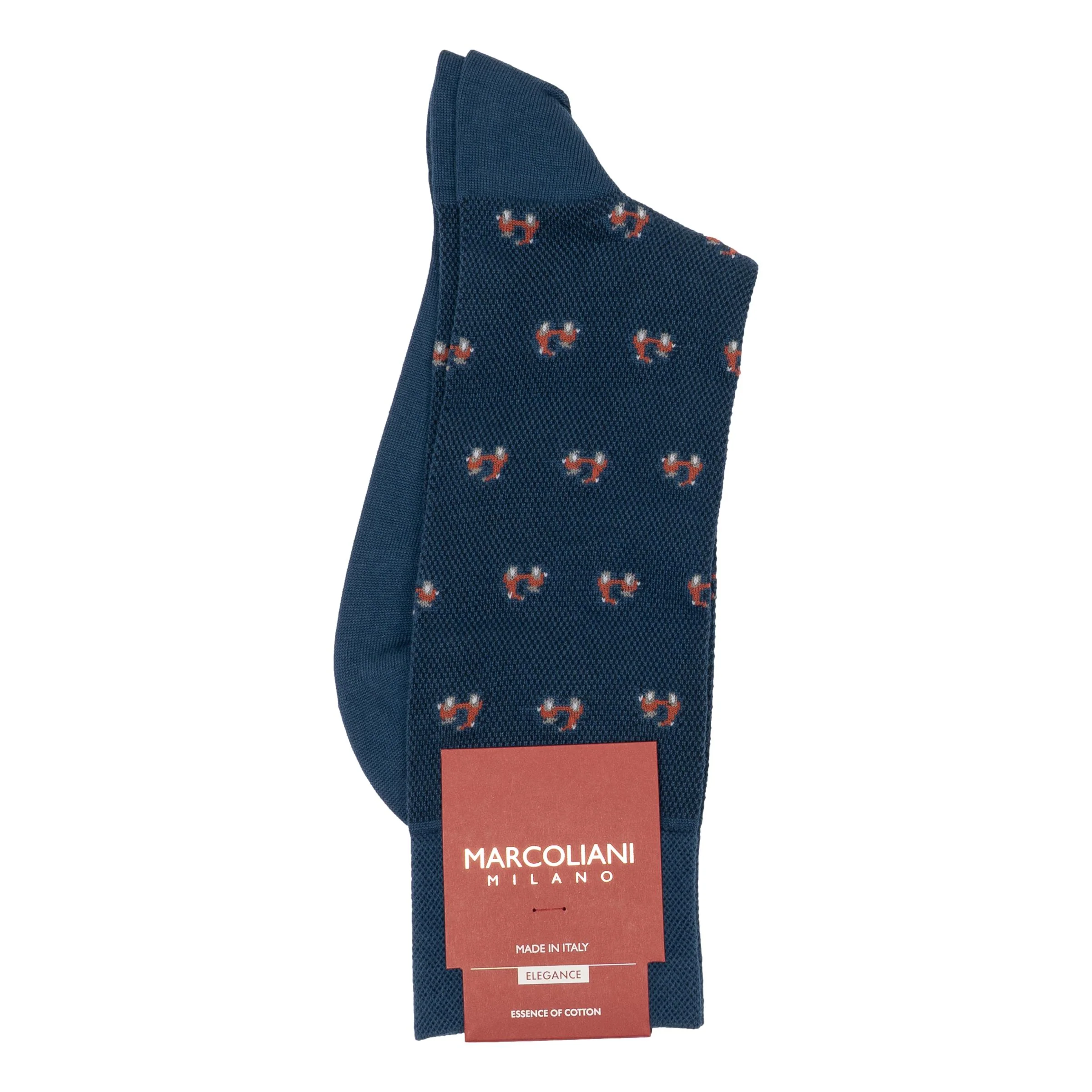 Tiny Scooter Pima Cotton Mid-Calf Dress Socks