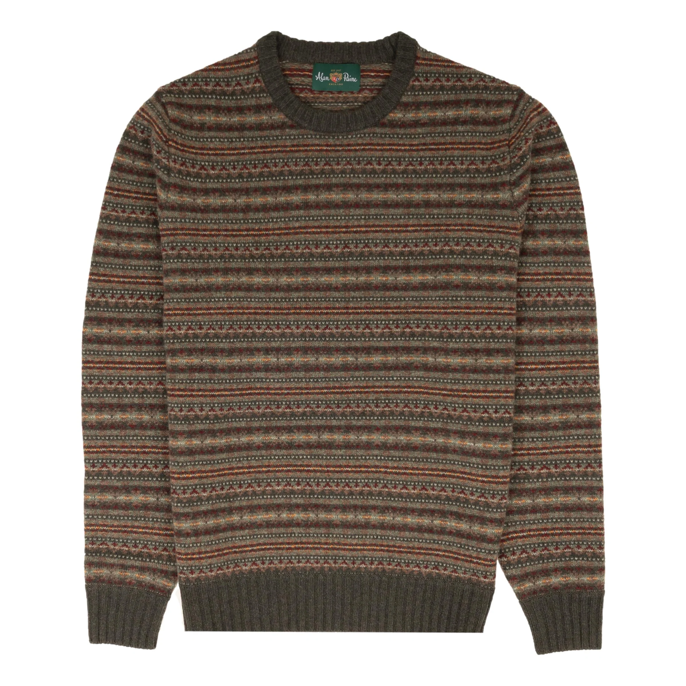 Towthorpe Fairisle Lambswool Crew Neck Sweater