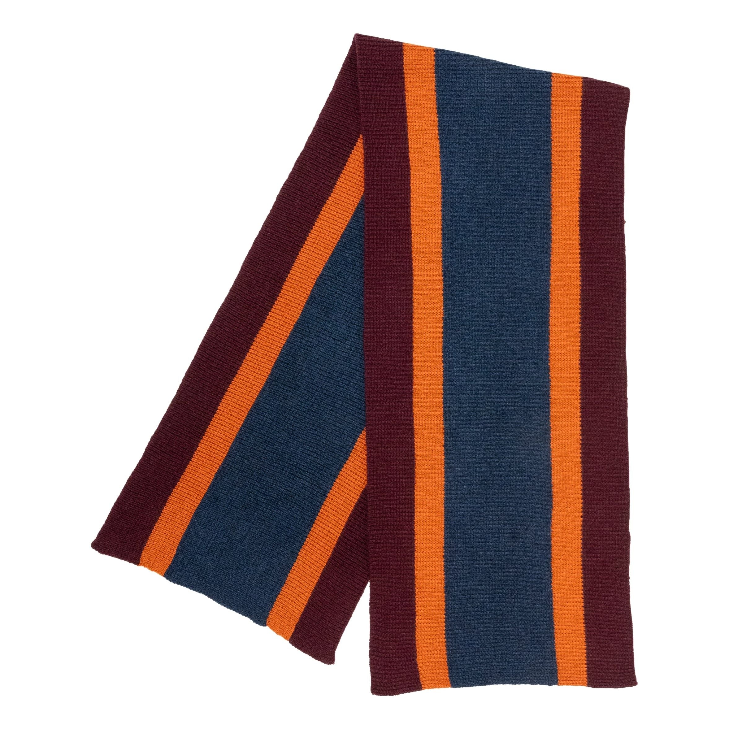 Vertical Striped Wool Knitted Scarf - Image 2
