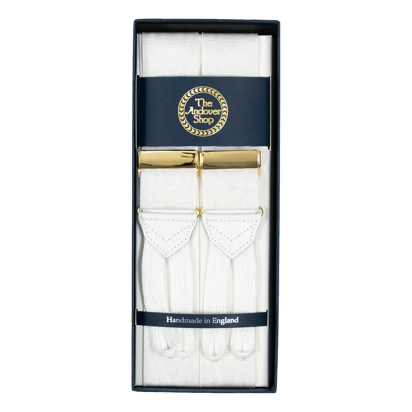 White Moire Braces - Image 2
