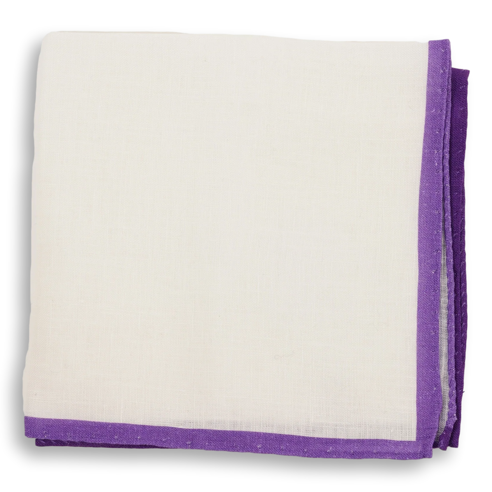 White with Colored Border Pocket Square - Image 3