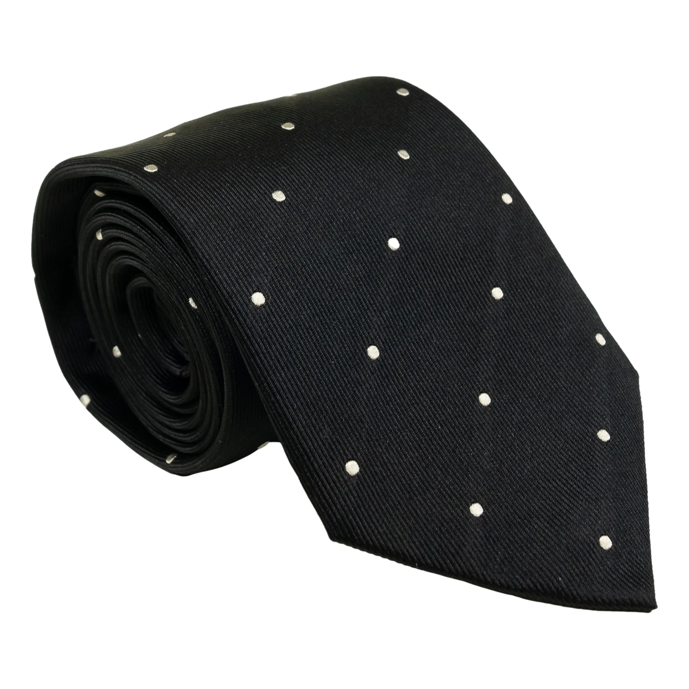 Wide Dot Woven Silk Tie - Image 2