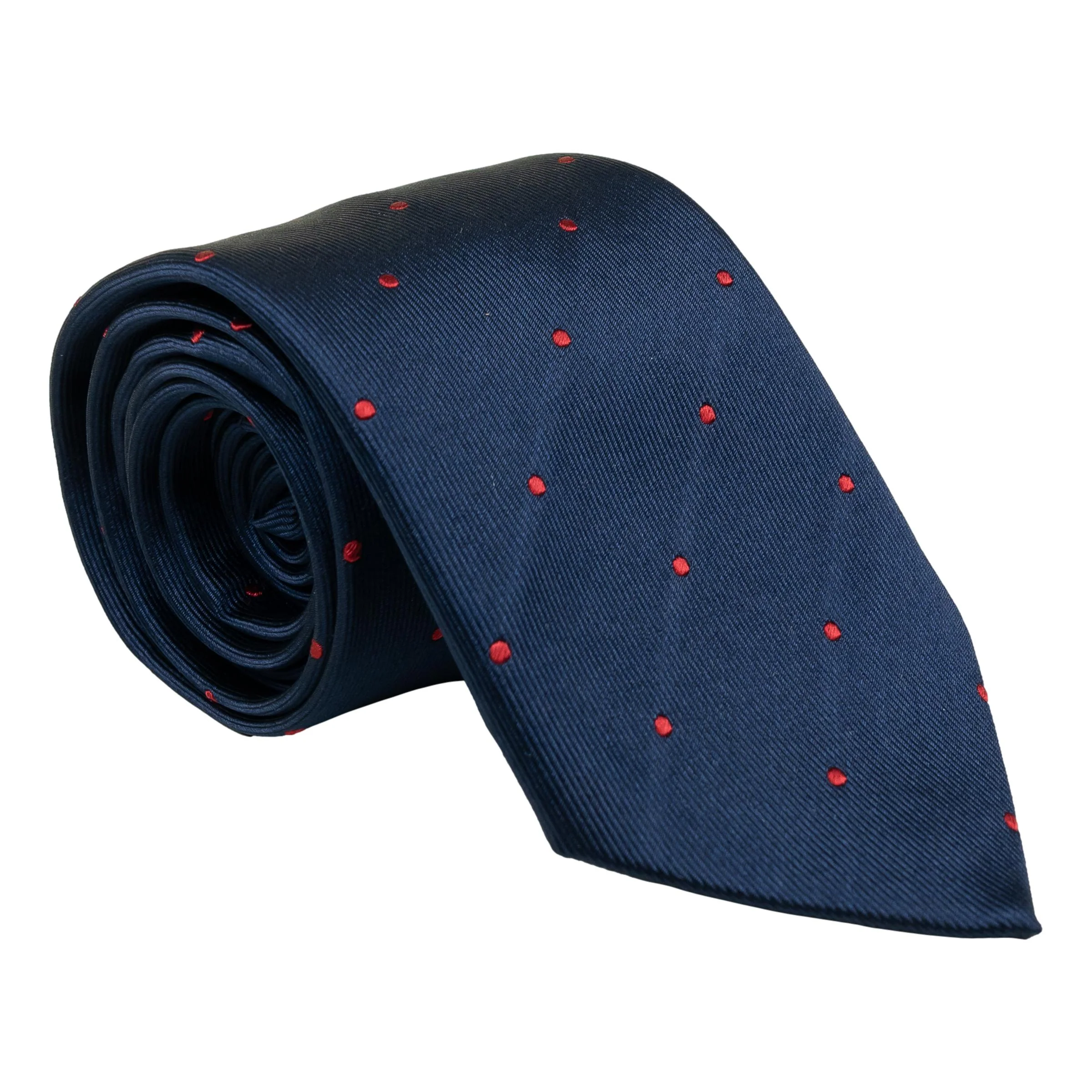 Wide Dot Woven Silk Tie - Image 3