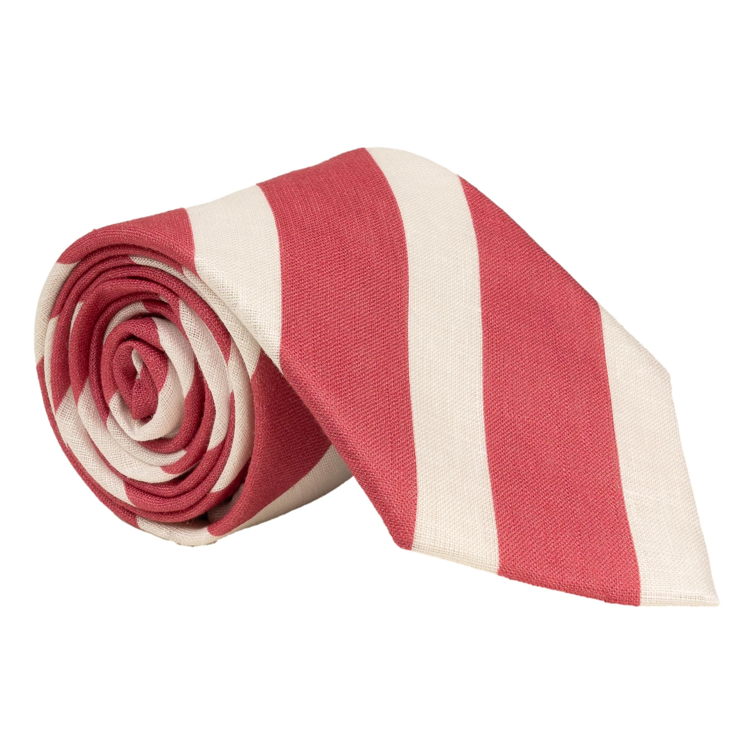 Wide Stripe Linen Tie - Image 3