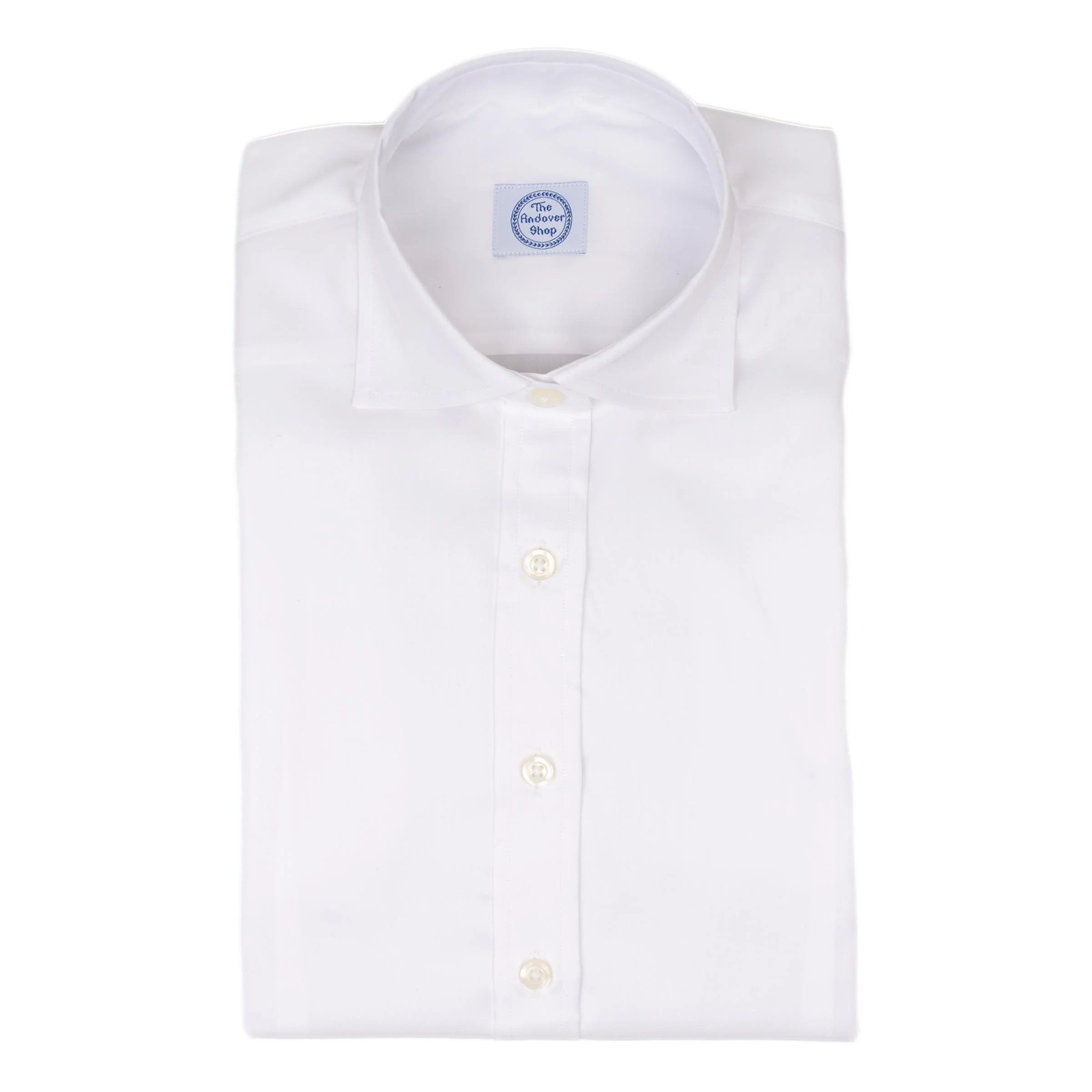 Women's White Broadcloth Spread Collar Shirt